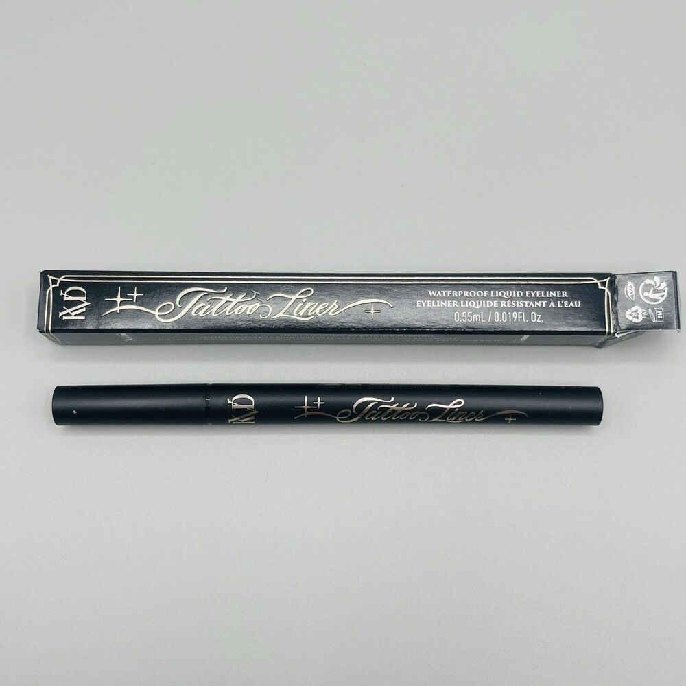Kat Von D Tattoo Liner Liquid Eyeliner, Trooper Black, Waterproof, 0.019 Fl. Oz.